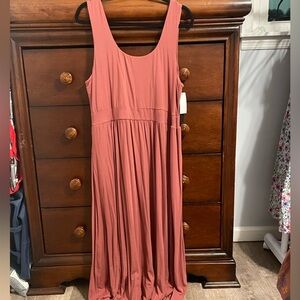 New Black Tape 1x maxi dress rose mauve soft stretch empire babydoll beach slvls